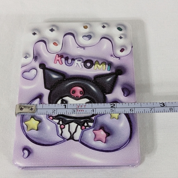 Kuromi Sanrio Kawaii Rectangle Double Sided Portable Folding Compact Mirror - Picture 6 of 6